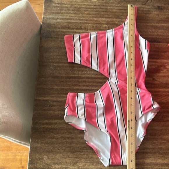 NWT SOLID & STRIPED S the Claudia cosmic stripe cut out bathing suit - Picture 10 of 10